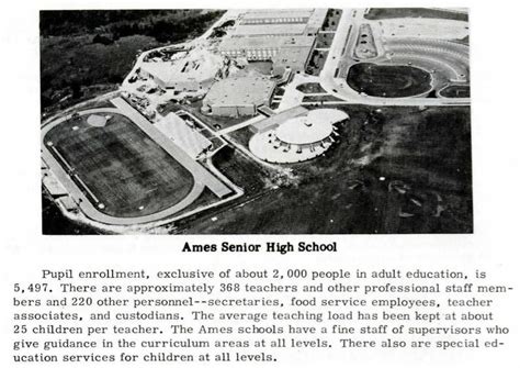 Ames High School arial view after 1974 before 1985 AHS | Flickr