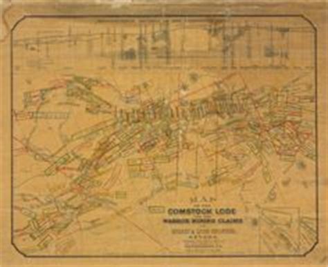 Map of the Comstock Lode and the Washoe Mining Claims in Storey County ...