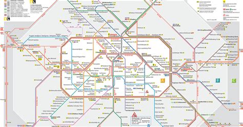 Map of Berlin commuter rail (s bahn): stations & lines