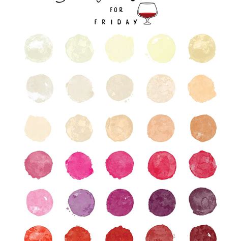 Wine Color Guide Chart Wall Art | Digital Art