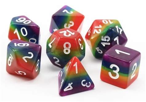 Rainbow Dice (Spectrum) | 7pc RPG Role Playing Game Dice Set ...