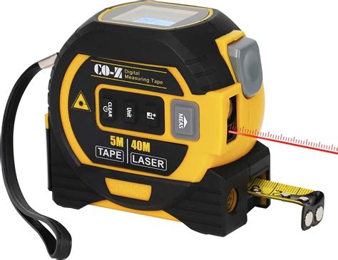 CO-Z 3 In 1 Digital Metric Laser Tape Measure, 5m Tape Measure 40m ...