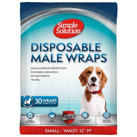 Simple Solution Disposable Dog Diapers for Male Dogs | Male Wraps with ...