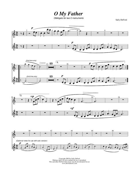 O My Father (by Sally Deford -- SATB)