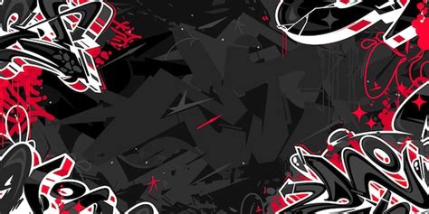 Premium Vector | Dark Black Abstract Urban Street Art Graffiti Style ...