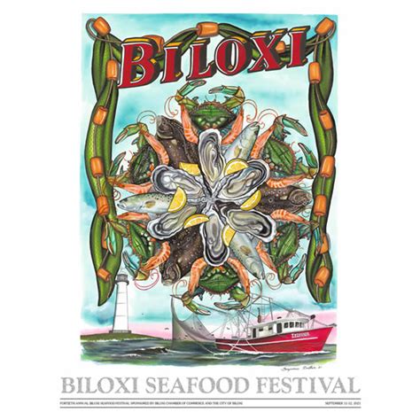 2021 Biloxi Seafood Festival Poster - Biloxi Chamber of Commerce