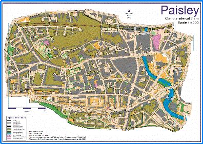 Paisley city centre map - Clydeside Orienteers