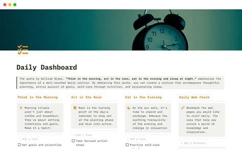 Daily Dashboard Template | Notion Marketplace