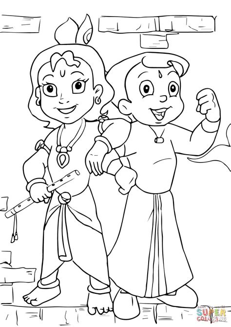 Chota bheem and chutki coloring pages – Artofit