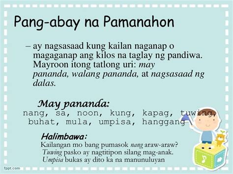 Pang Abay Example Sentence - mga paksa