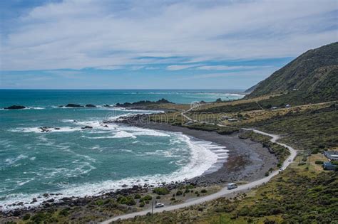 South Wairarapa Coastline at Cape Paller, New Zealand. Stock Image ...