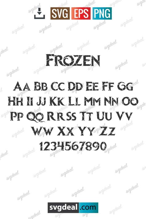 Frozen Font Svg - Free SVG Files