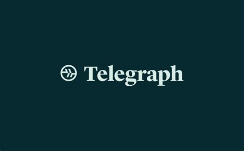 the telegraph logo is shown on a black background with white letters ...