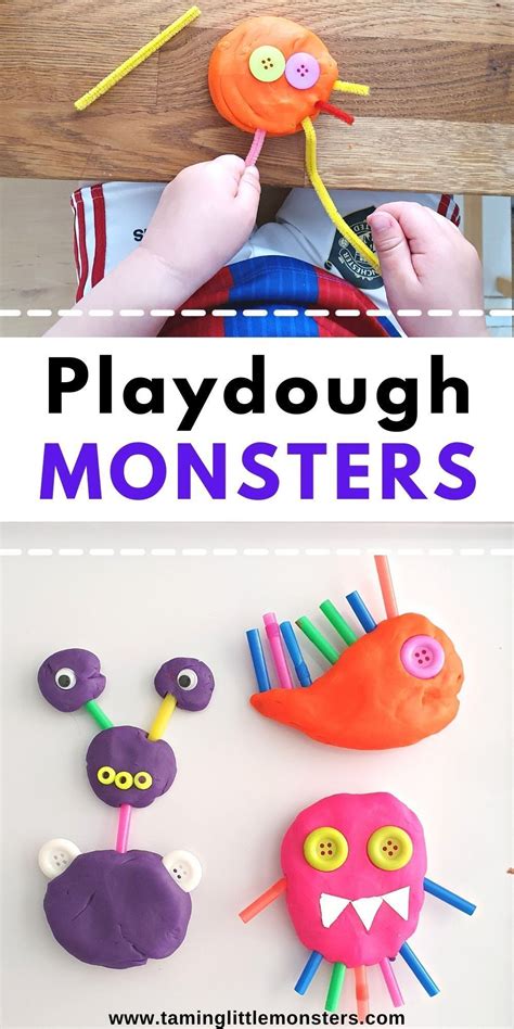 Playdough monsters fun halloween activity for kids – Artofit