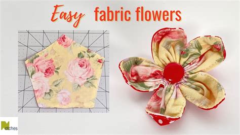 How to Make a Flower with Fabric Scraps Easy Sewing DIY - YouTube