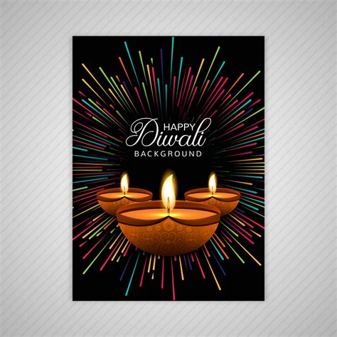 Decorative diwali greeting card template design 258229 Vector Art at ...