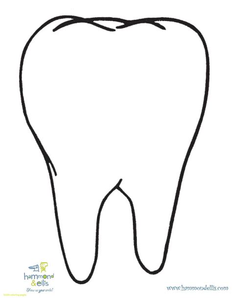 Free Coloring Page Of A Tooth - GianailEaton