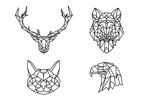 Geometric Line Animals Shape 262097 Vector Art at Vecteezy