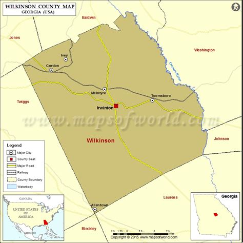 Wilkinson County Map, Map of Wilkinson County Georgia