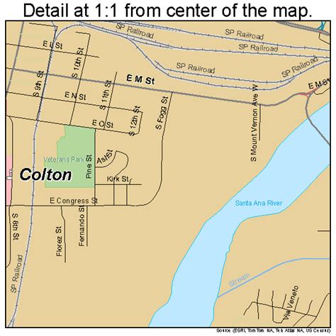 Colton California Street Map 0614890