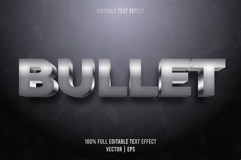 Bullet Editable Text Effect Graphic by inferno.studio3 · Creative Fabrica