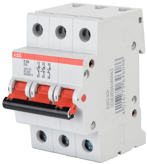 ABB E203 - 63R: Main circuit breaker, 3-pole at reichelt elektronik