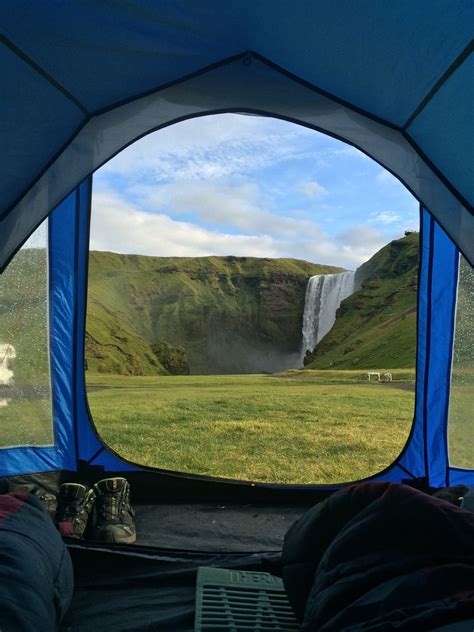 Camping at Skogafoss, Iceland | Around the worlds, Camping, Waterfall