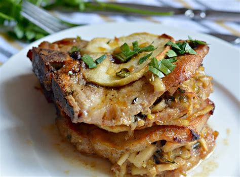 Apple Stuffed Pork Chops Recipe - Easy