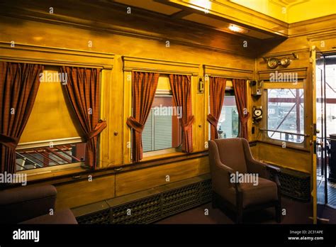 Interior of Pullman train car, Steamtown National Historic Site ...