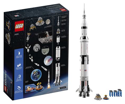 NASA Apollo Saturn V Rocket Lego Kit - Over 1 Meter High