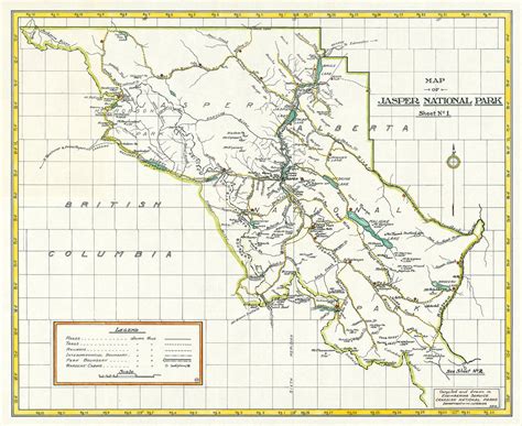 Map of Jasper National Park – Grand Trunk Trading Company