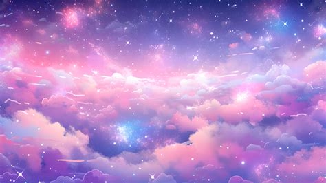 ☁️ Aesthetic Spacey Purple-Pink Clouds Desktop Wallpaper HD