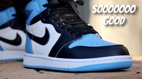 AIR JORDAN 1 HIGH OG “UNC TOE” On Foot Review - YouTube