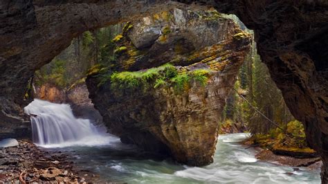 Bing HD Wallpaper Mar 10, 2018: Johnston Canyon in Banff National Park ...