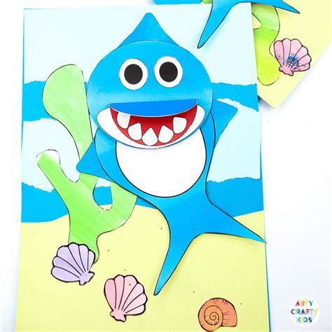 Swimming Baby Shark Craft - Arty Crafty Kids