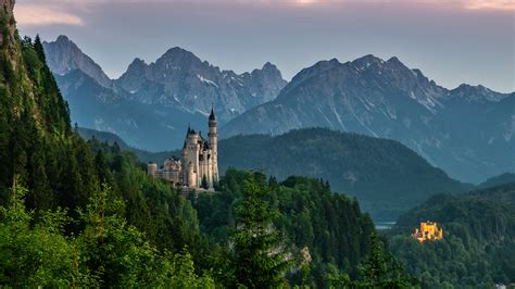 Images Bavaria Neuschwanstein Alps Germany Nature castle 2560x1440