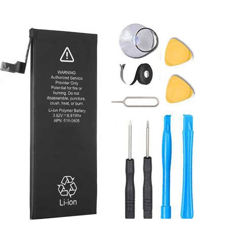 Apple iPhone 5s and 5c 1560 mAh Replacement Premium battery Kit - Black ...