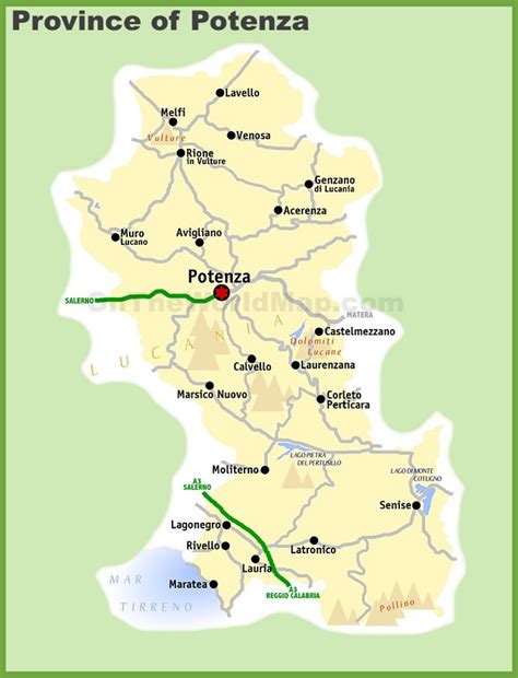 Province of Potenza map