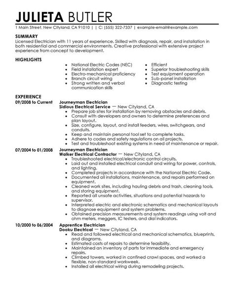 6 Great Journeyman Electrician Resume Examples | LiveCareer