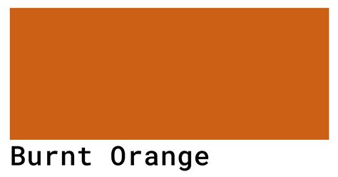 Burnt Orange Color Chart