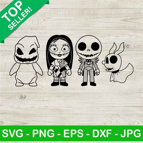 Nightmare Before Christmas Character SVG, Jack Skellington SVG, Oogie ...