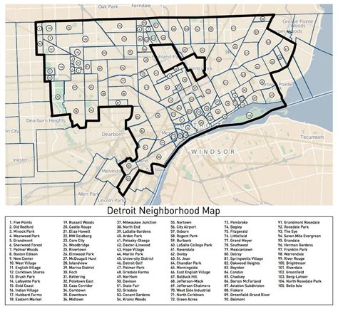 Detroit Neighborhood Map | Detroit neighborhoods, Detroit map, Detroit