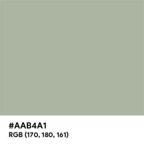 Sage CMYK color hex code is #AAB4A1