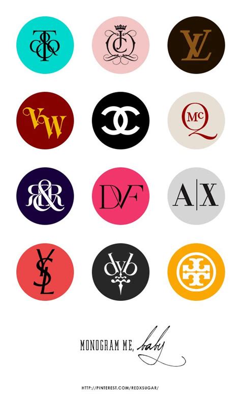 an image of different types of monograms on the back of a white background