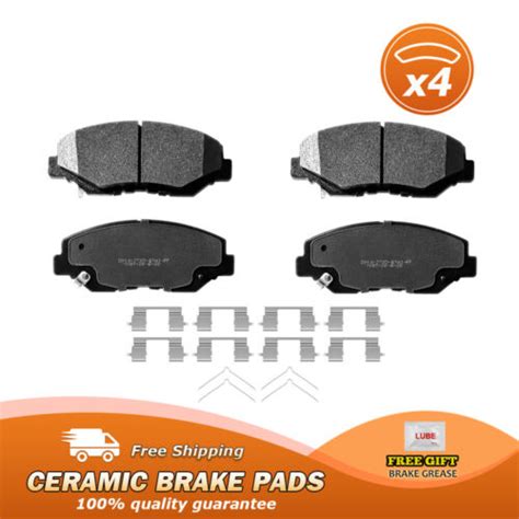 4PCS Front Ceramic Brake Pads For Honda Accord Civic CR-V Pilot Element ...