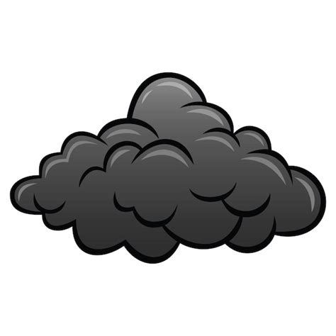 Premium Vector | Grey Cloud Dark Clouds Vector Illustration Doodle Drawing