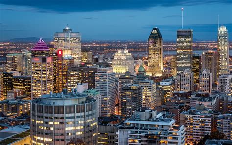 Fonds d'écran Montréal, Québec, Canada, ville, bâtiments, nuit ...