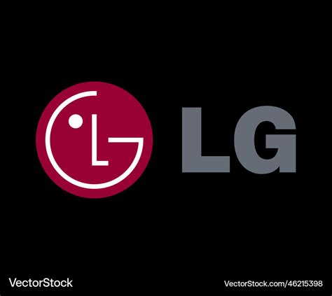 Lg logo brand phone symbol with name design Vector Image