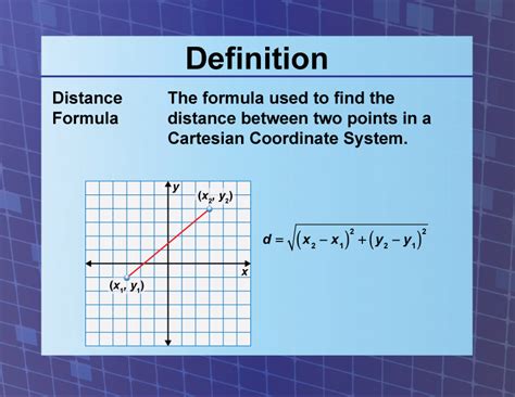 Definition--Coordinate Systems--Distance Formula | Media4Math