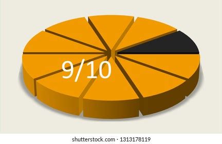 Pie Chart Eight Tenths Stock Illustration 1313178128 | Shutterstock